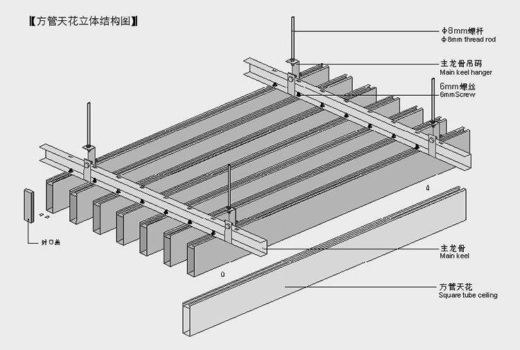 铝方通吊顶安装图