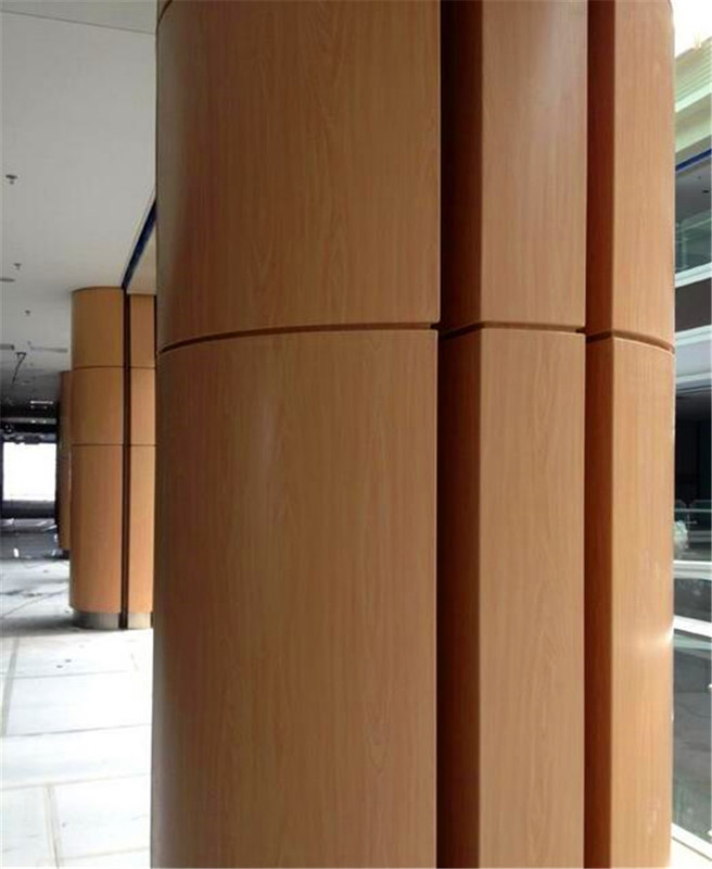 木紋包柱鋁單板裝飾效果圖