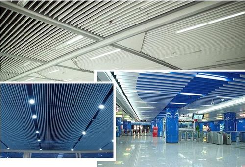 直角铝挂片吊顶装饰效果图 直角铝挂片吊顶装饰效果图